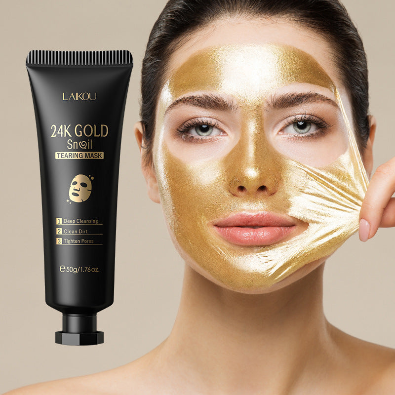 Gold Foil Snail Tear-Off Mask Hydrating Gold Foil Snail Tear-Off Mask Hydrating